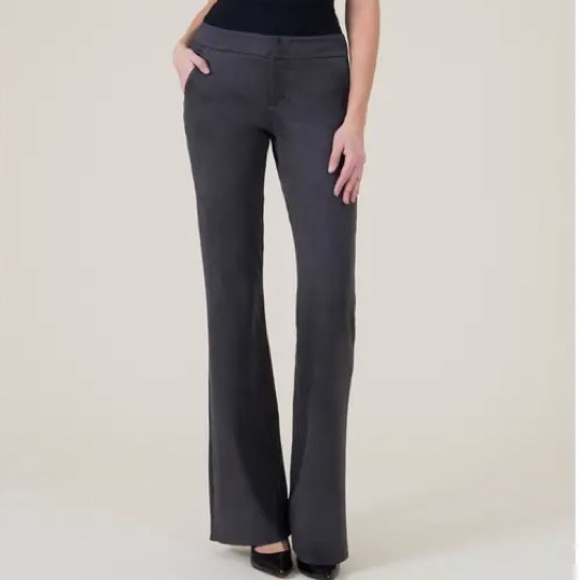NWT Level 99 Suede Look Flare Pants - Picture 2 of 8